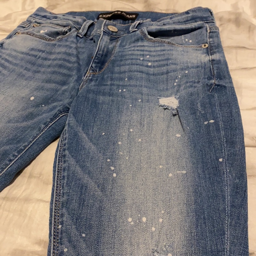 Paint Splatter Express Legging Jeans - Picture 2 of 4